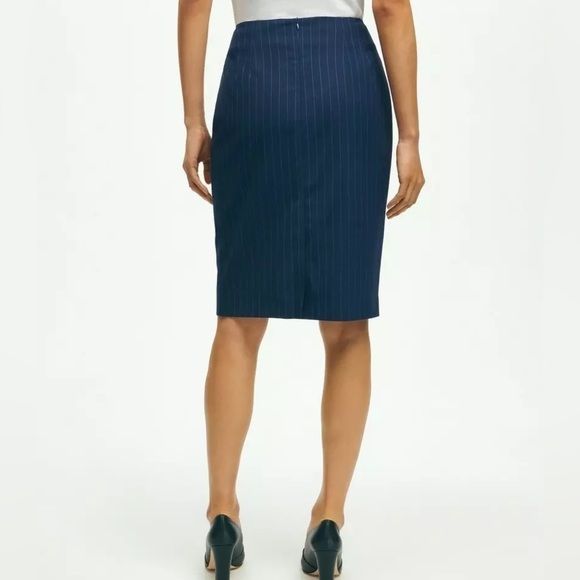 Brooks Brothers wool blend pinstripe pencil skirt women’s 8 petite - Picture 4 of 10